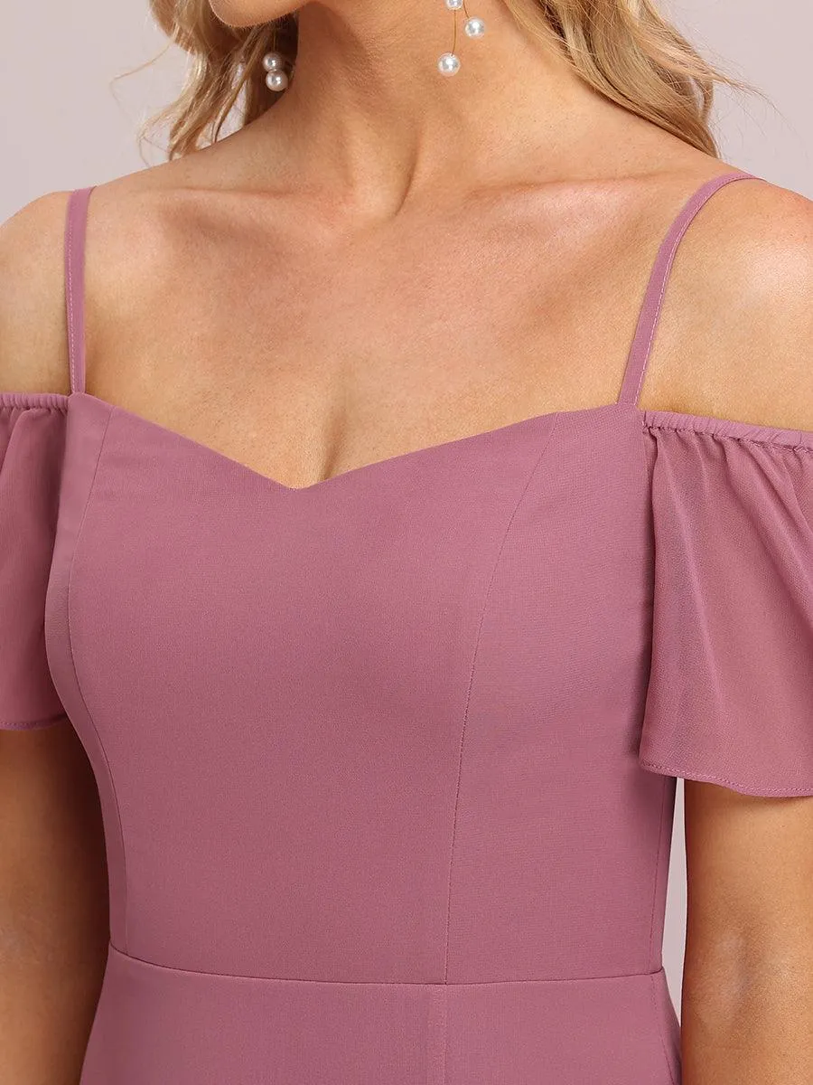Robe de soirée Fendue à épaules dénudées Encolure en V