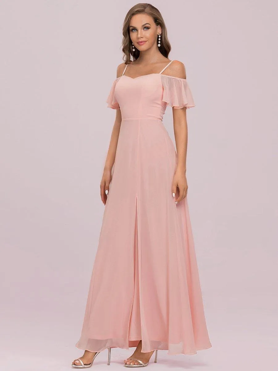 Robe de soirée Fendue à épaules dénudées Encolure en V