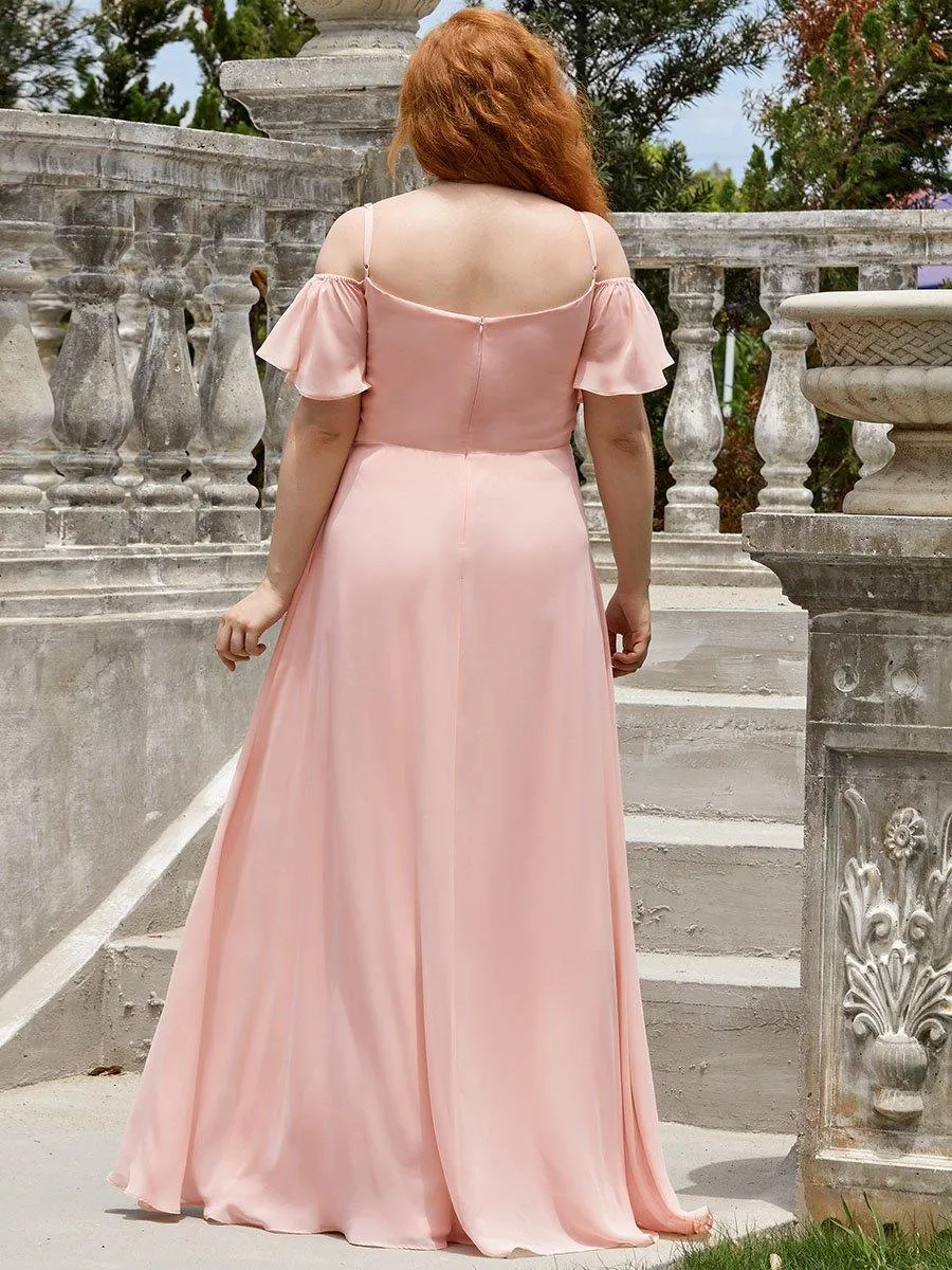 Robe de soirée Fendue à épaules dénudées Encolure en V