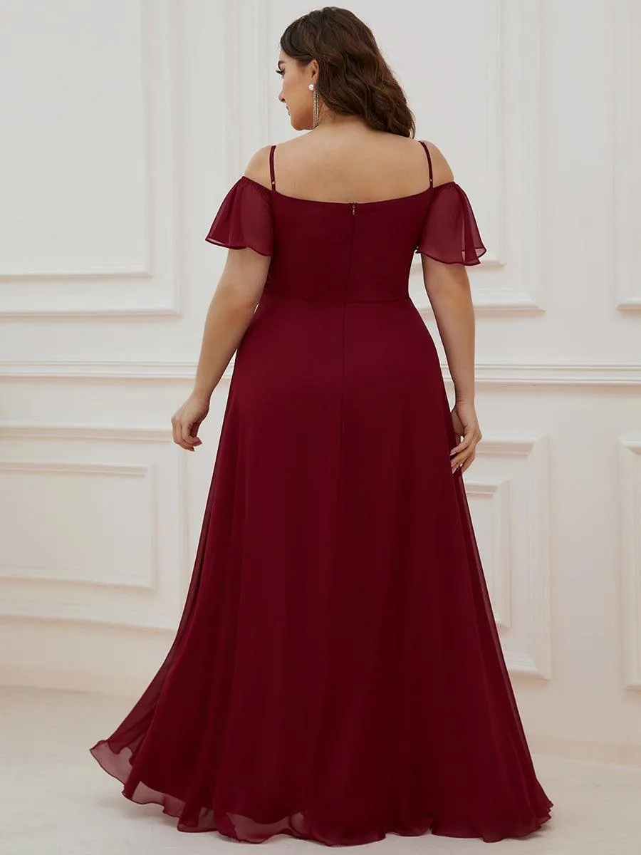 Robe de soirée Fendue à épaules dénudées Encolure en V