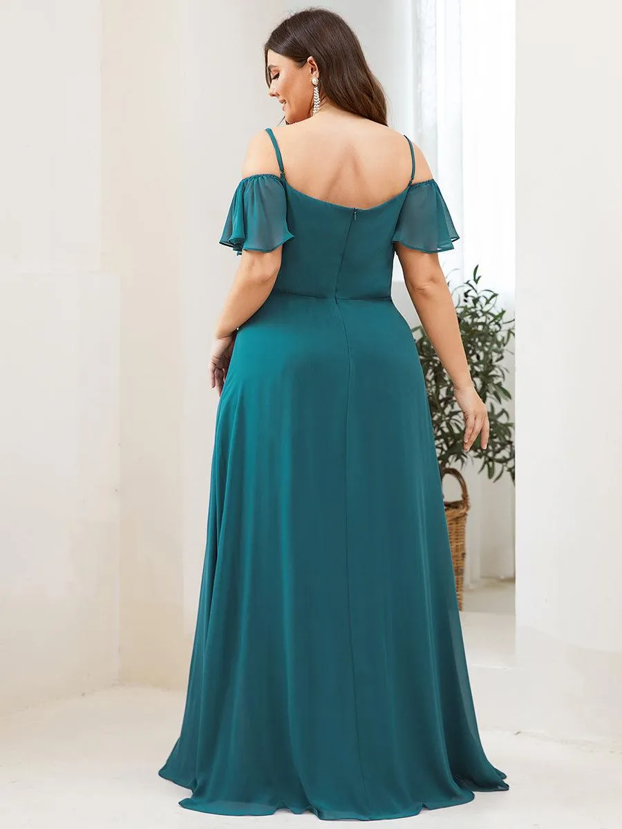 Robe de soirée Fendue à épaules dénudées Encolure en V