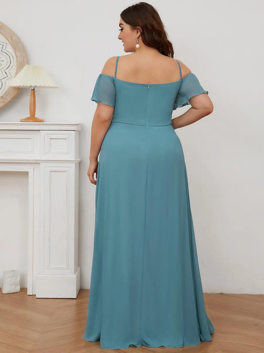 Robe de soirée Fendue à épaules dénudées Encolure en V