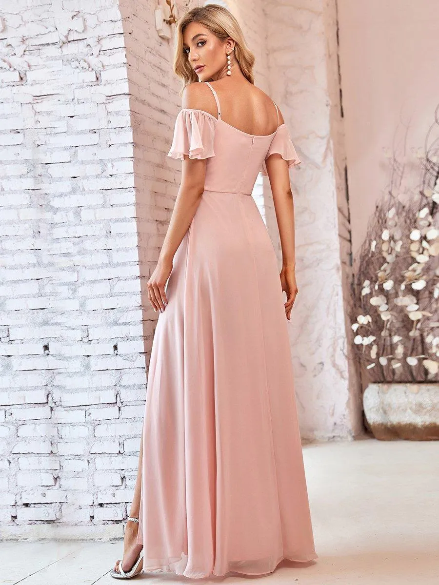 Robe de soirée Fendue à épaules dénudées Encolure en V