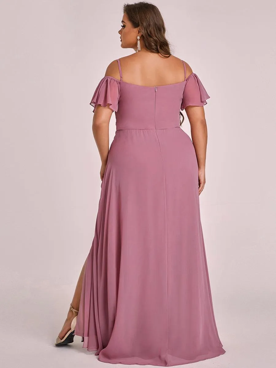 Robe de soirée Fendue à épaules dénudées Encolure en V