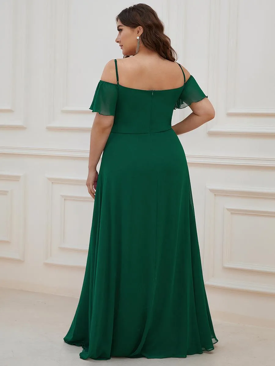 Robe de soirée Fendue à épaules dénudées Encolure en V