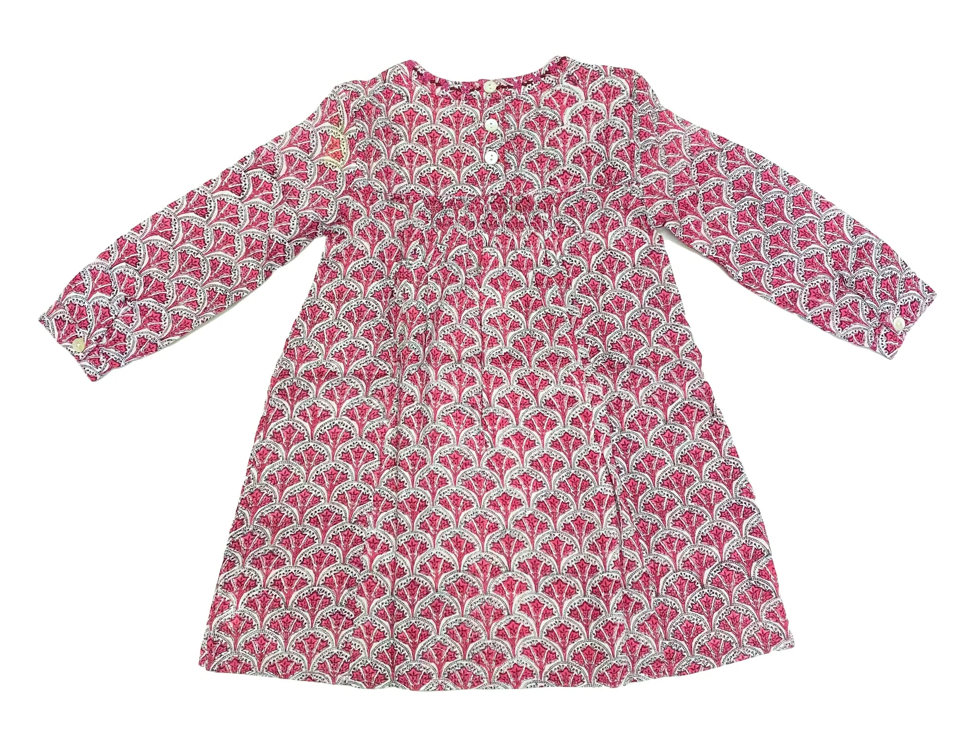 ROBERTA ROLLER RABBIT Girl's Fuchsia Pia Sim Emb Dress $75 NEW