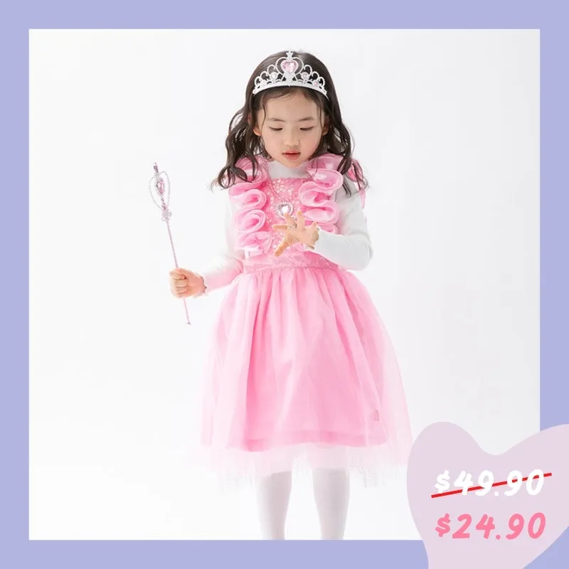 Rose Frill Dress With Accessories Set 2403OZ35
