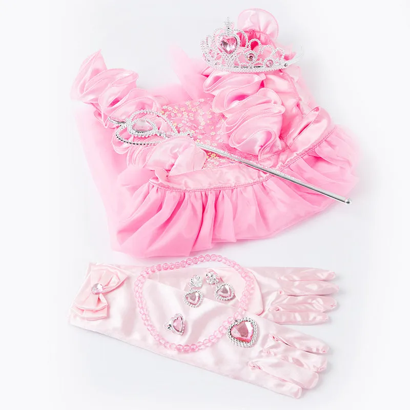 Rose Frill Dress With Accessories Set 2403OZ35