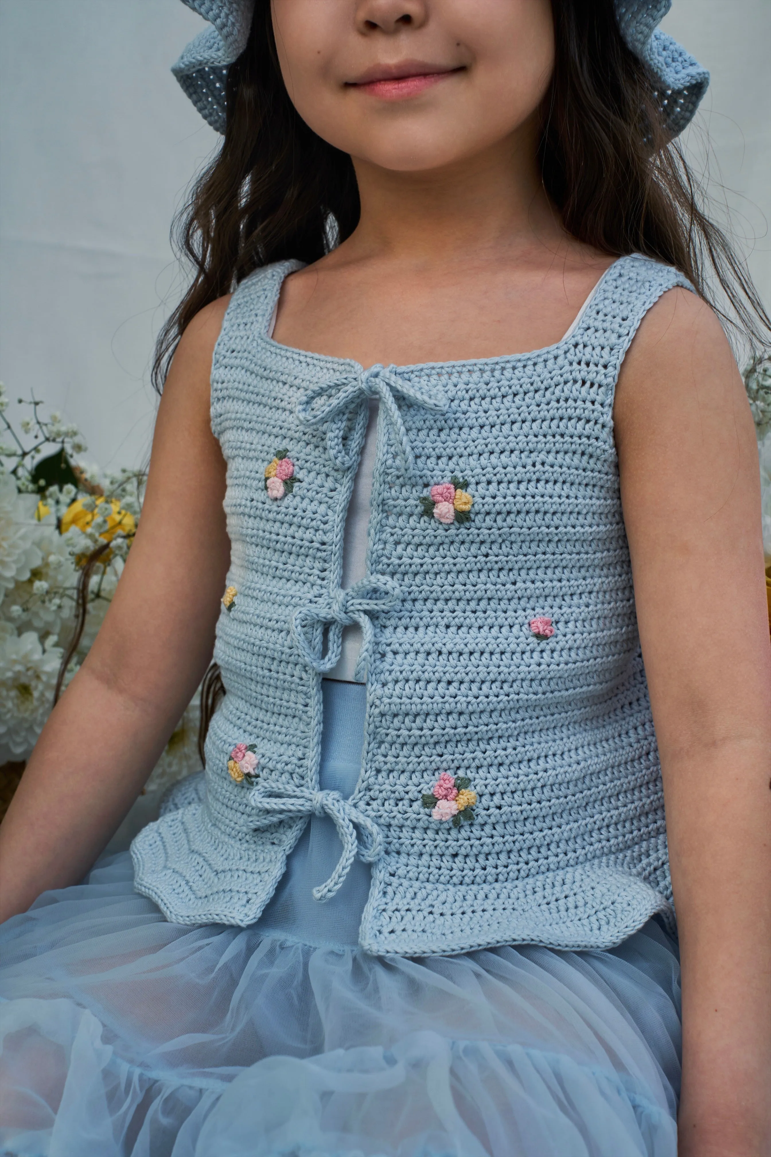 Roses Top | baby blue