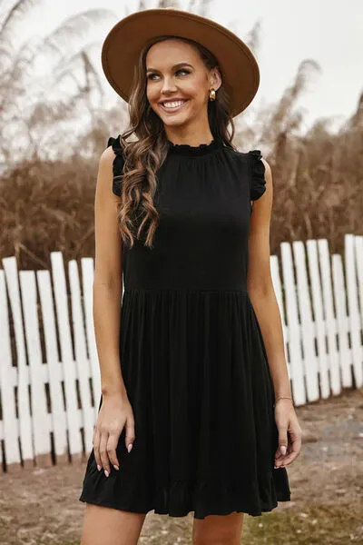 Ruffled Sleeveless Mini Dress