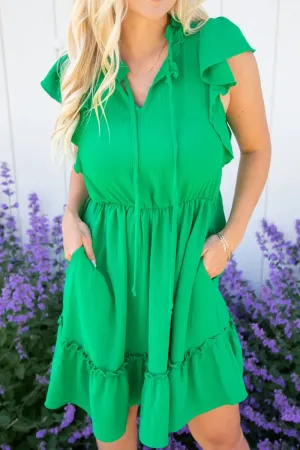 Ruffled Sleeveless Mini Dress