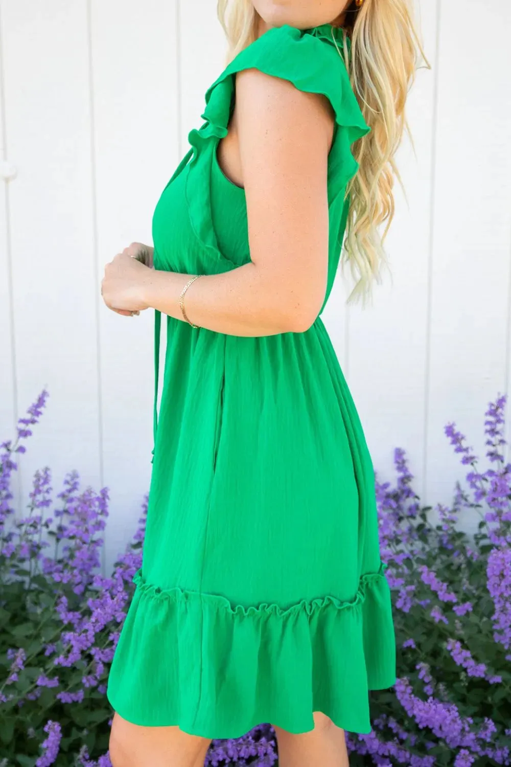 Ruffled Sleeveless Mini Dress