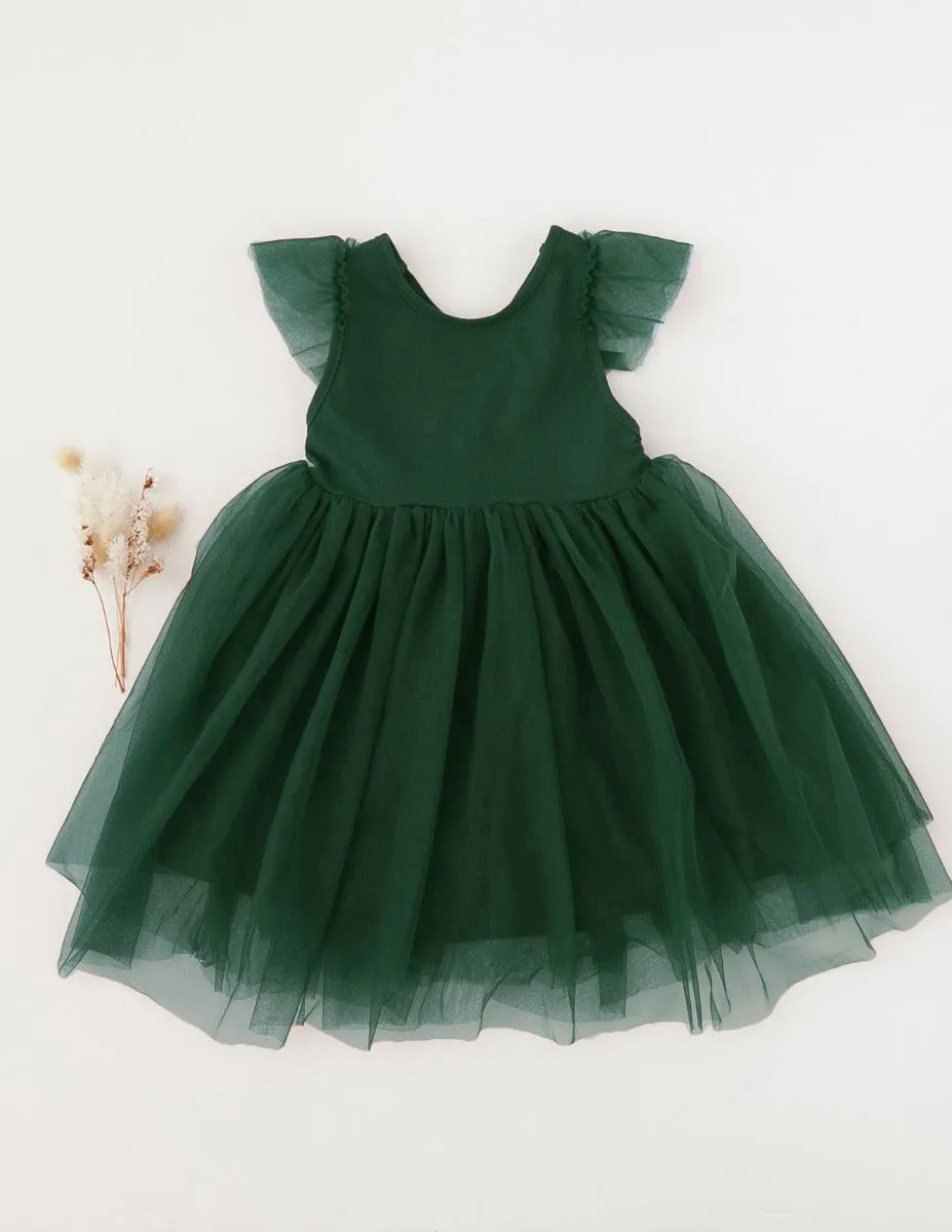 Scarlett Tutu Dress - Emerald Green