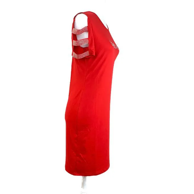 Scoop Neck Stretch Bodycon Women's Mini Dress