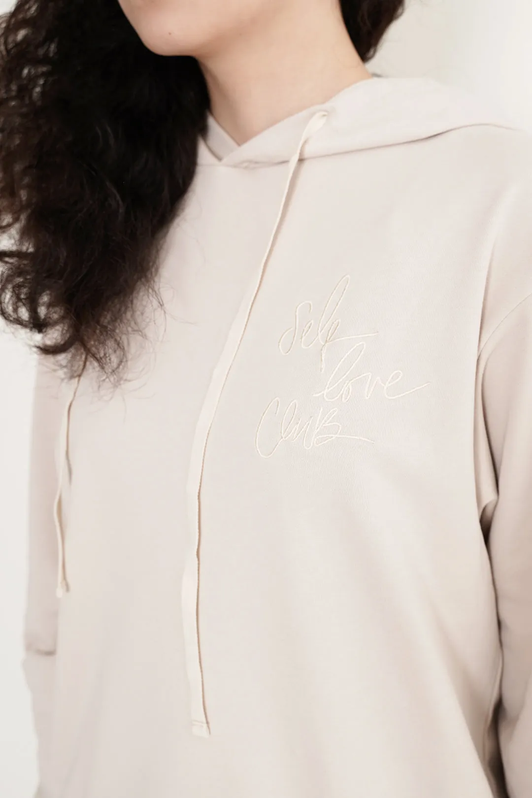 Self Love Club! Long Sleeve Hoodies (Almond)