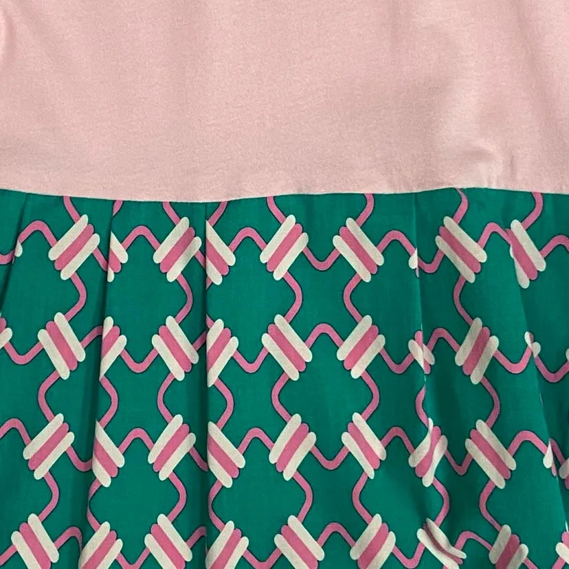 Short Sleeve Winnie Dress - BLUSH WITH JADE CHAIN