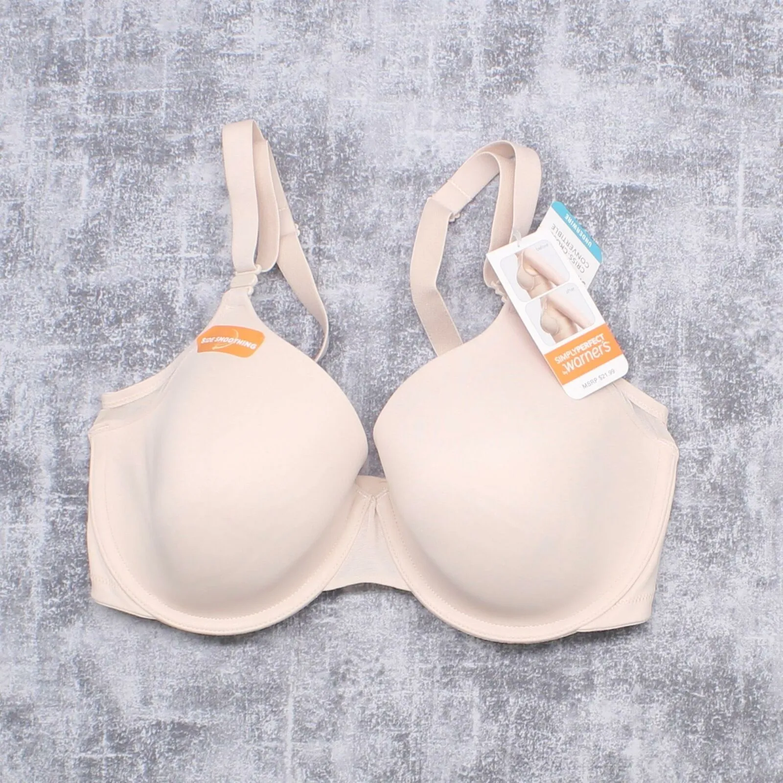 Simply Perfect by Warner's Women's Underarm Smoothing Mesh Underwire Bra