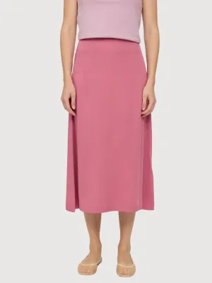 Skirt Midi Pink Woman Viscose | Mazine