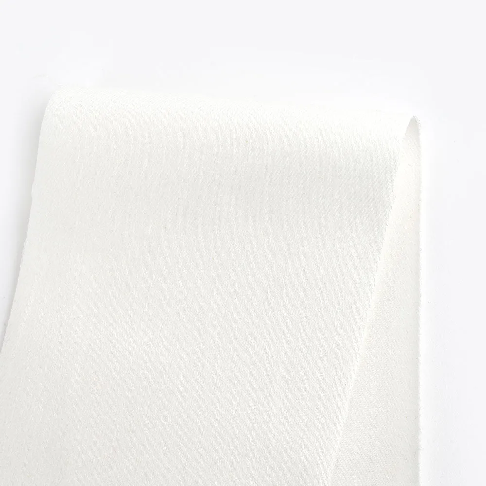 Slubby Stretch Cotton Twill - Ivory