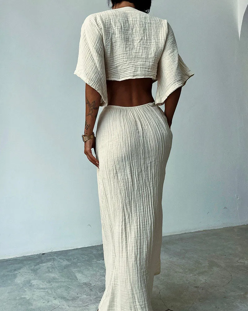 STELLA | LINNEN LACE UP DRESS