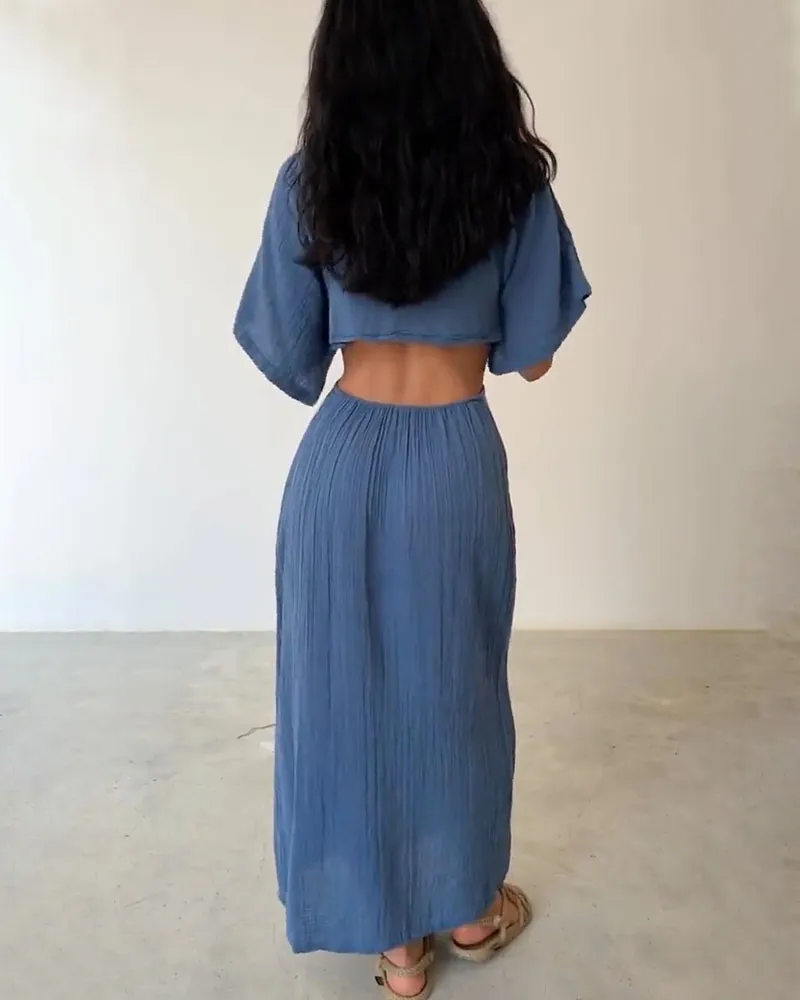 STELLA | LINNEN LACE UP DRESS