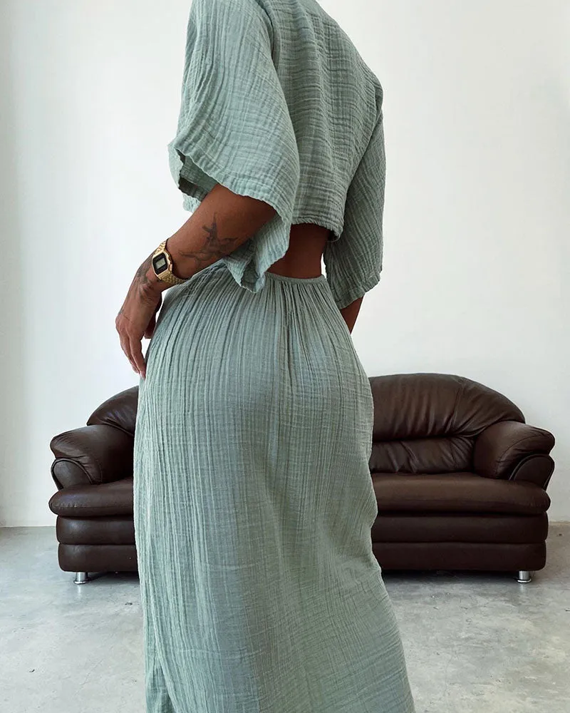 STELLA | LINNEN LACE UP DRESS