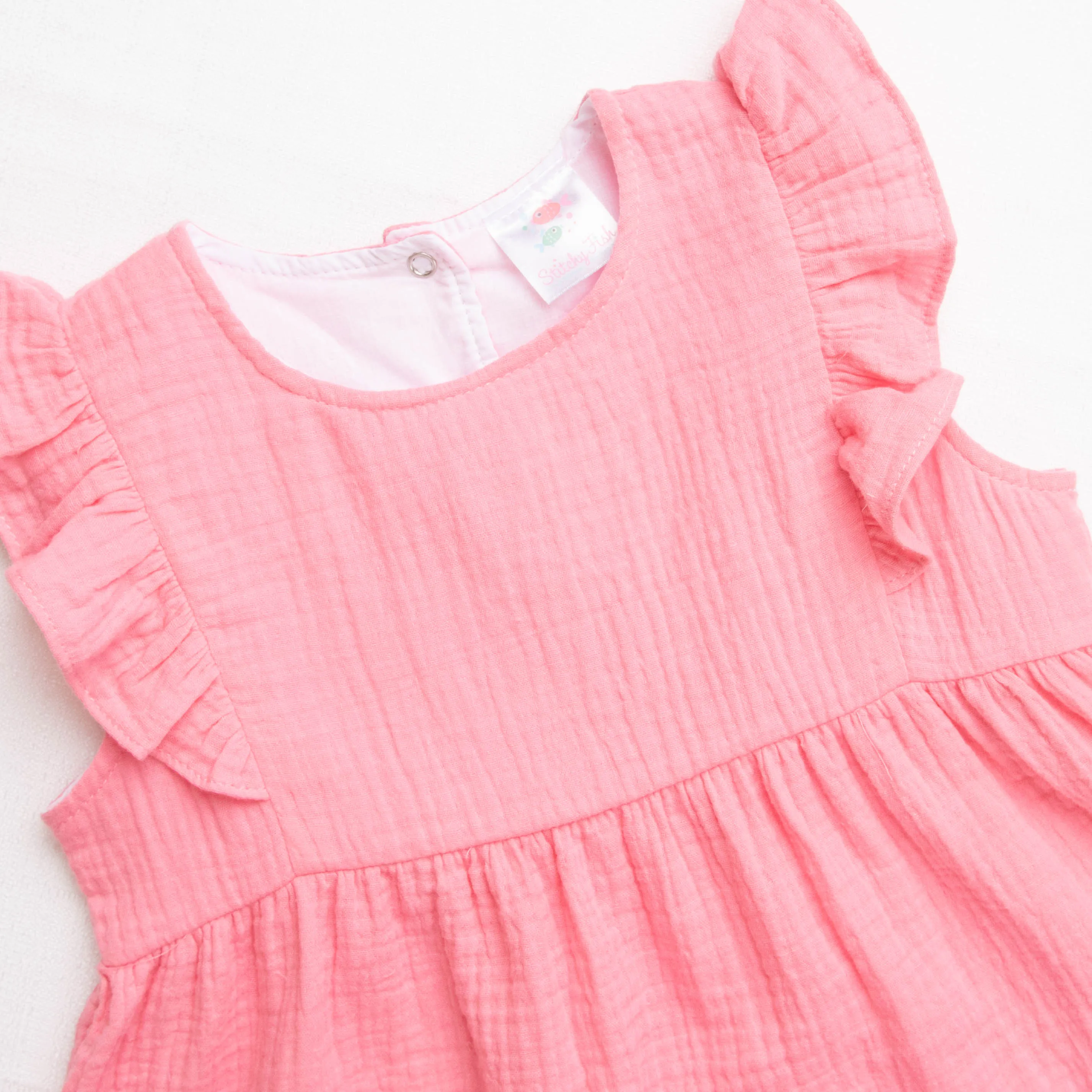 Stella Muslin Dress, Pink