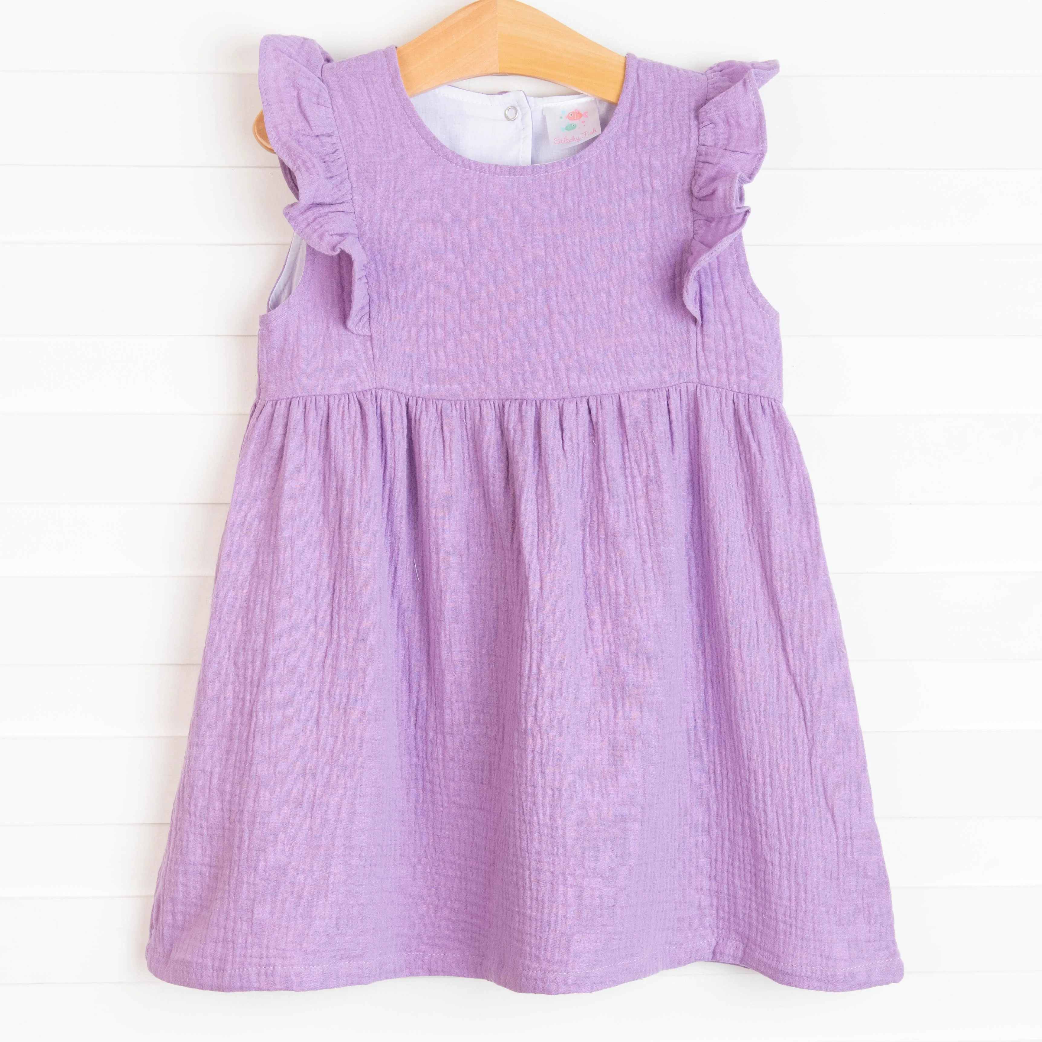 Stella Muslin Dress, Purple