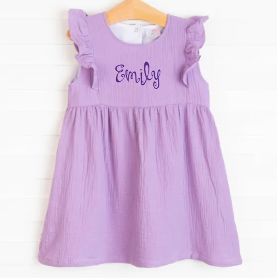 Stella Muslin Dress, Purple