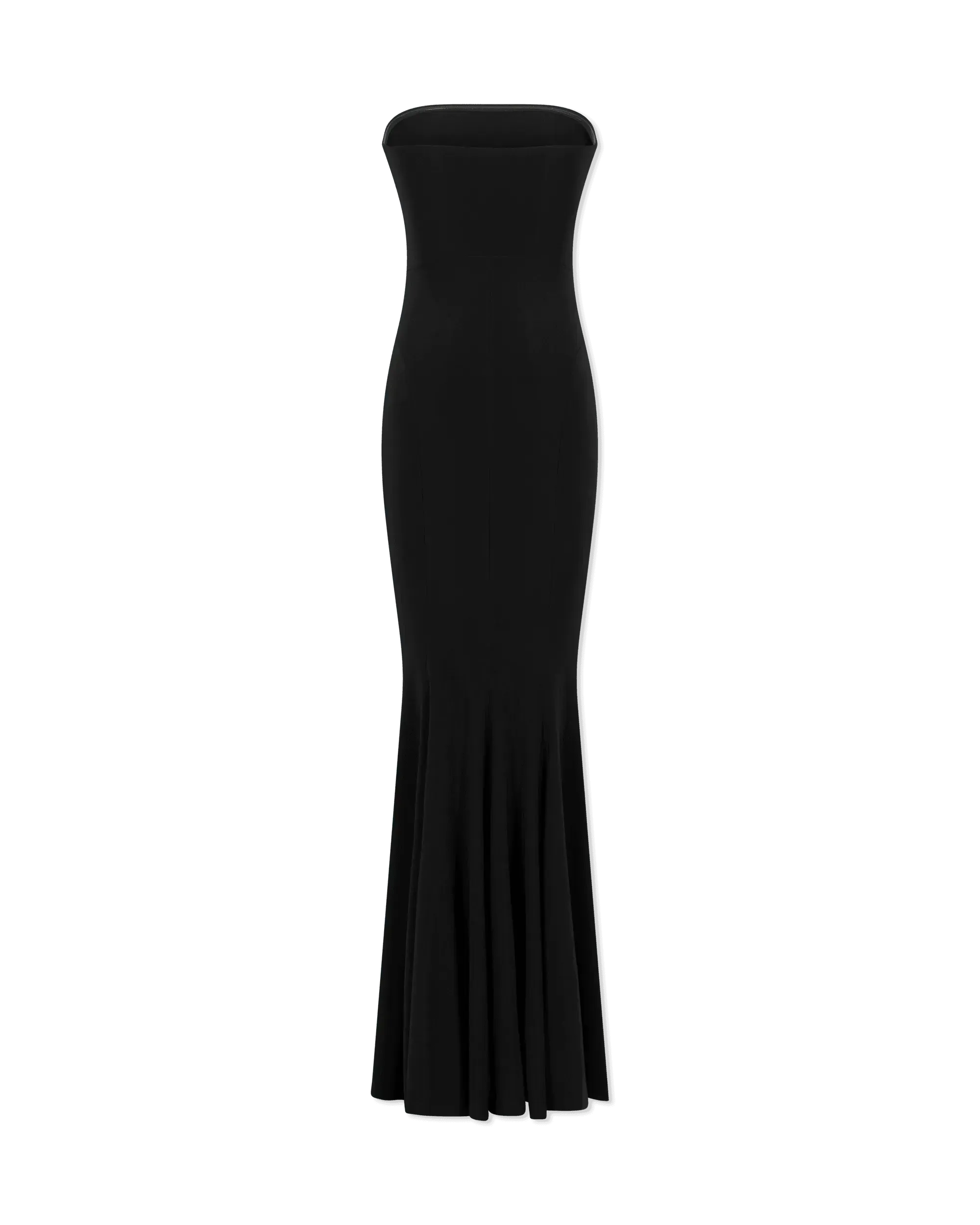 Strapless Lamé Fishtail Gown