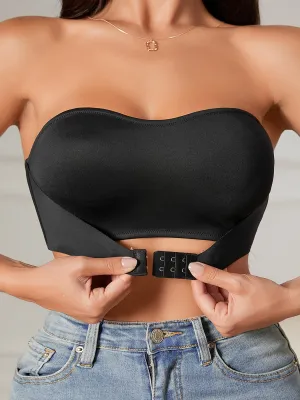 Strapless Wireless Bandeau Bra | Front Buckle Design