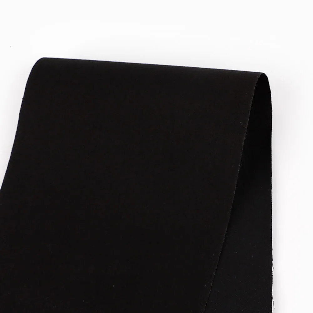 Stretch Cotton / Nylon Sateen - Black