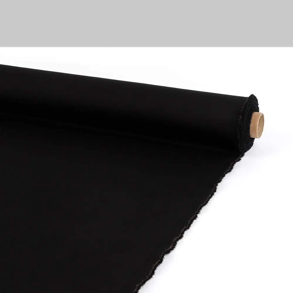 Stretch Cotton / Nylon Sateen - Black