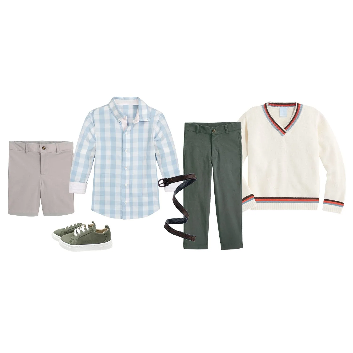 Stretch Twill Boy's Slim Pant -- Leaf Green