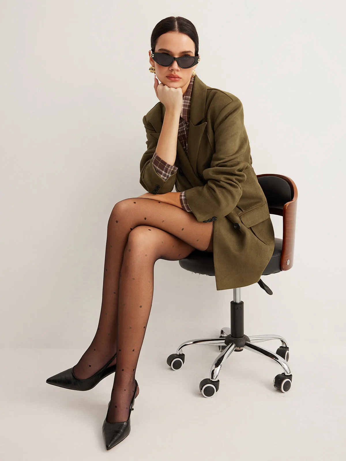 Suede Back-Slit Blazer