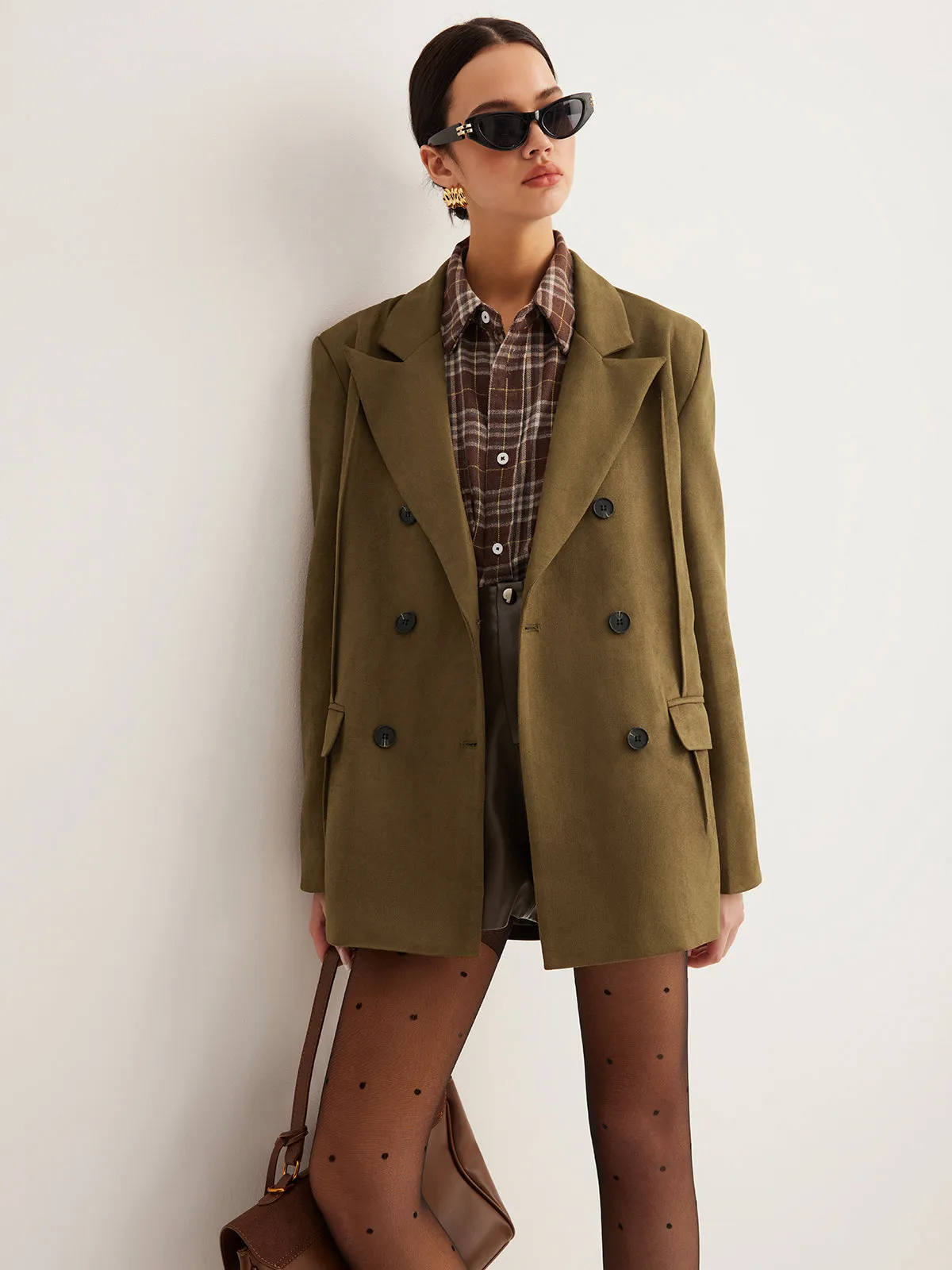Suede Back-Slit Blazer