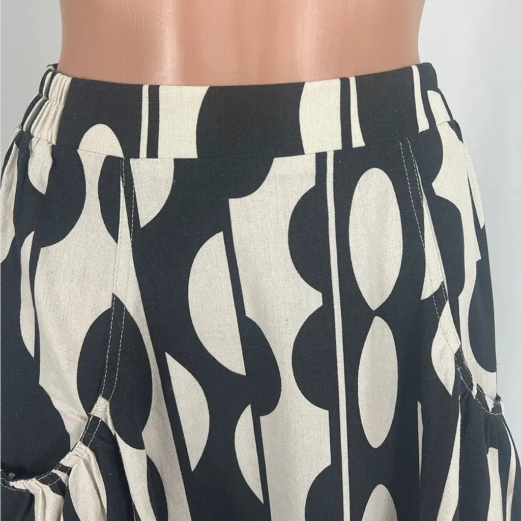 Sunny Girl Linen Blend Midi Skirt 8