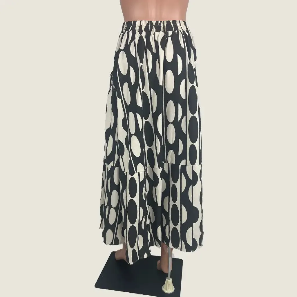 Sunny Girl Linen Blend Midi Skirt 8