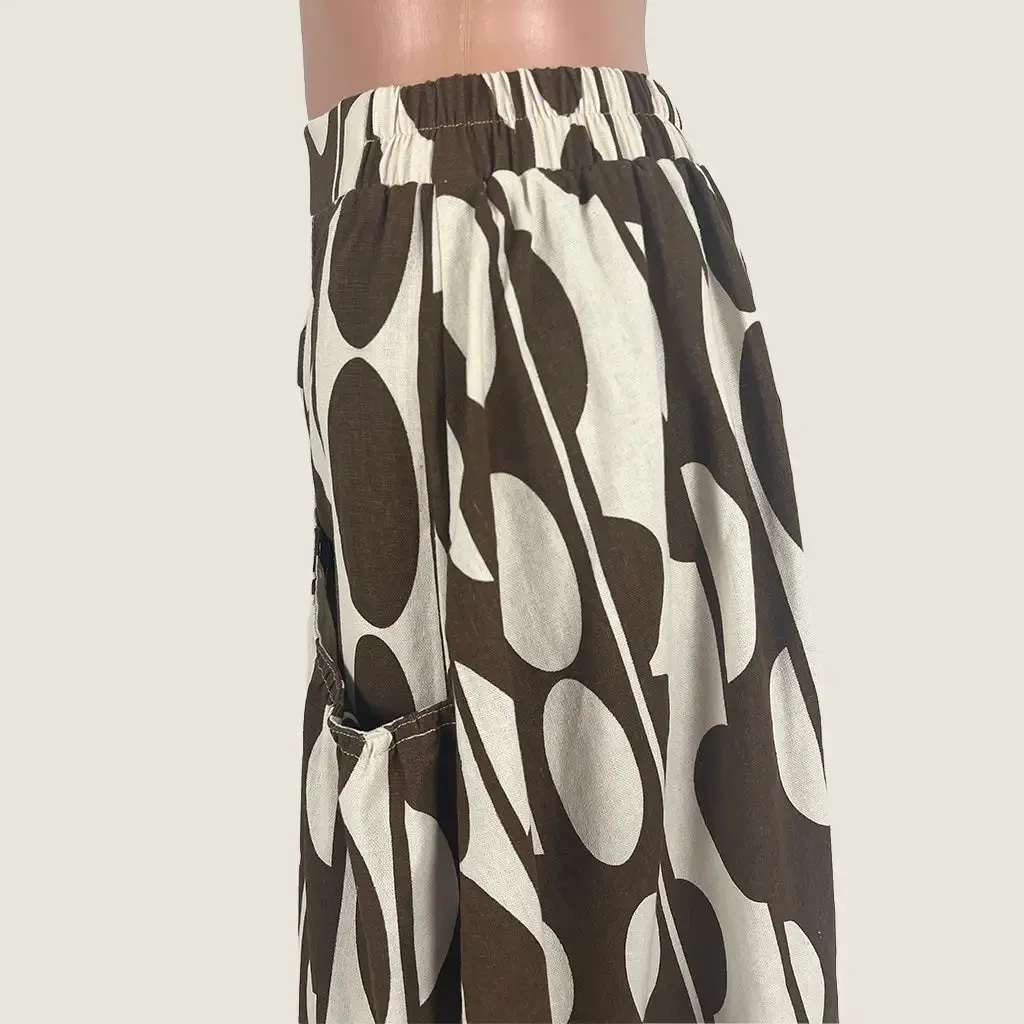 Sunny Girl Linen Blend Midi Skirt 8