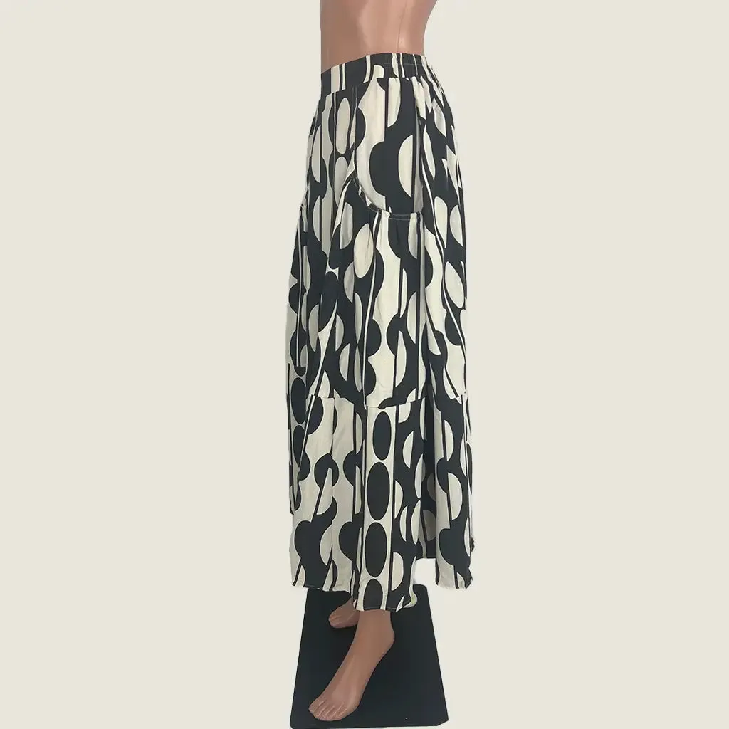 Sunny Girl Linen Blend Midi Skirt 8