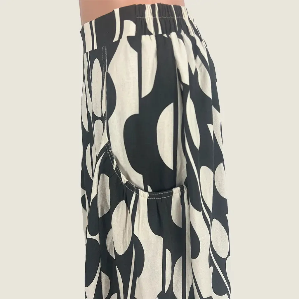 Sunny Girl Linen Blend Midi Skirt 8