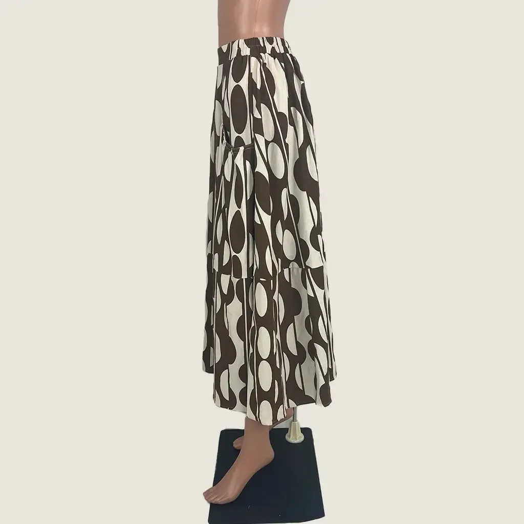 Sunny Girl Linen Blend Midi Skirt 8
