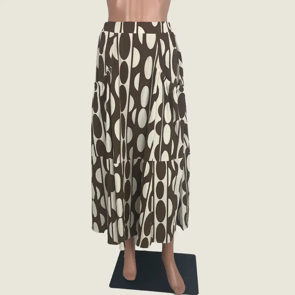 Sunny Girl Linen Blend Midi Skirt 8