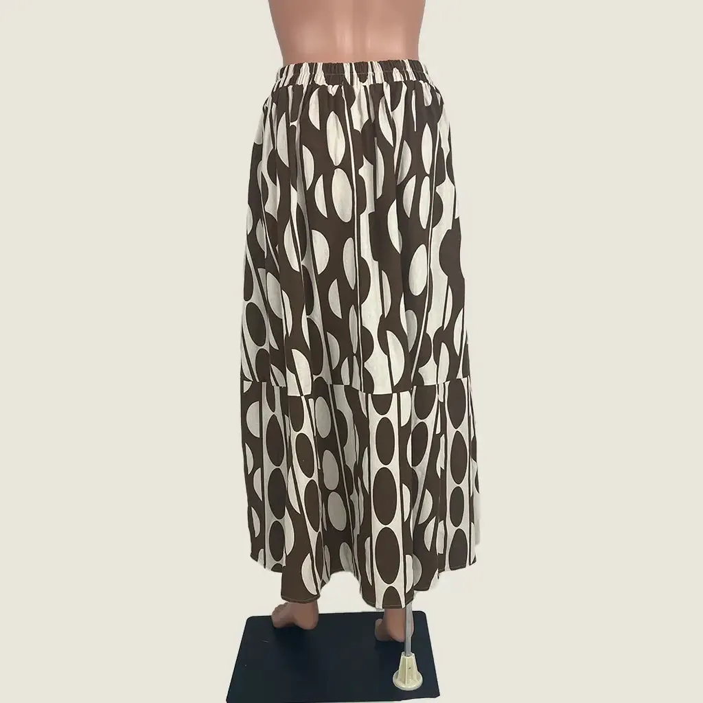 Sunny Girl Linen Blend Midi Skirt 8