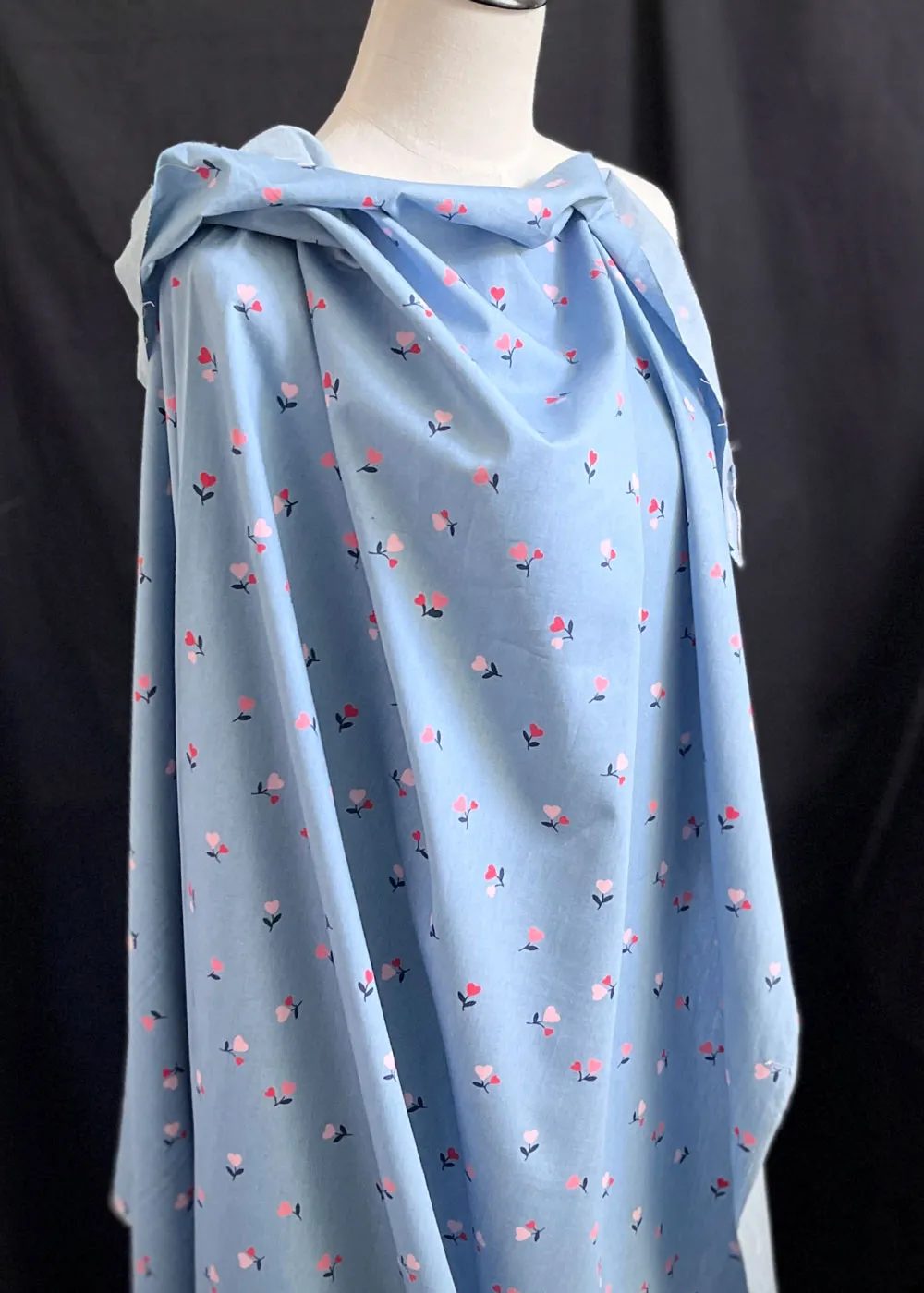 Susie Blue Cotton Chambray Fabric