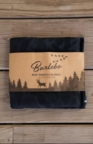 Swaddle Blanket Black Camo Burlebo