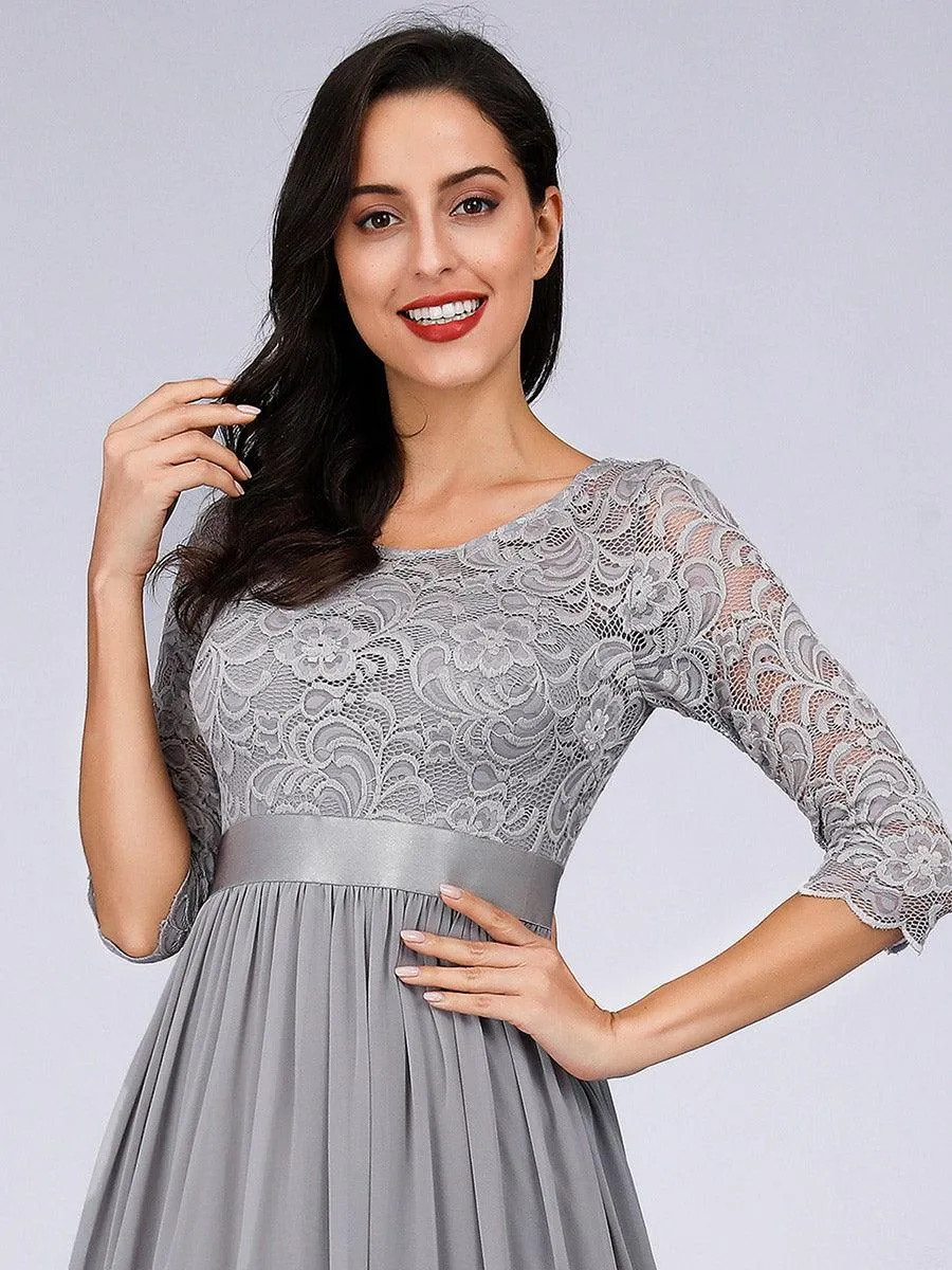 Taille Personnalisée Dentelle transparente sexy longue Robe de soirée
