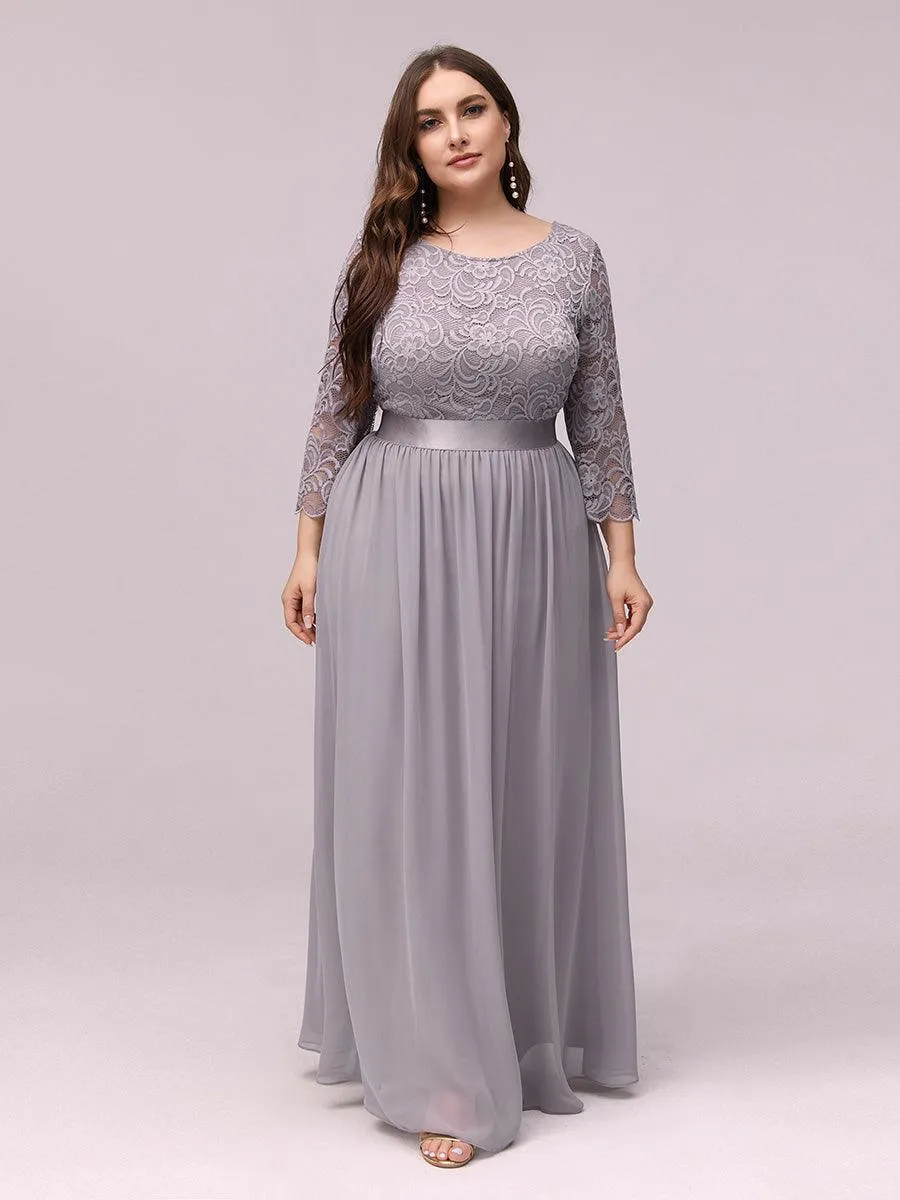Taille Personnalisée Dentelle transparente sexy longue Robe de soirée