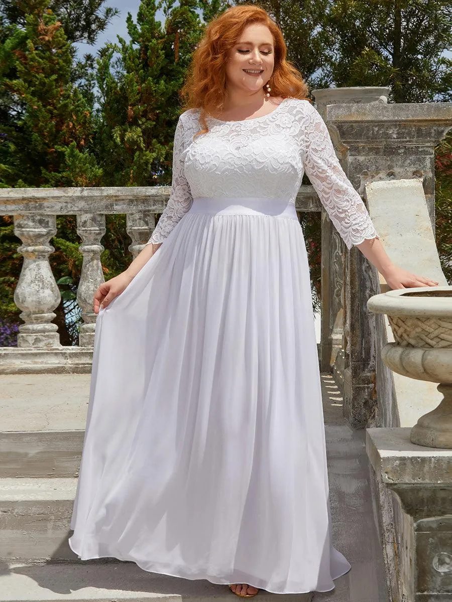 Taille Personnalisée Dentelle transparente sexy longue Robe de soirée