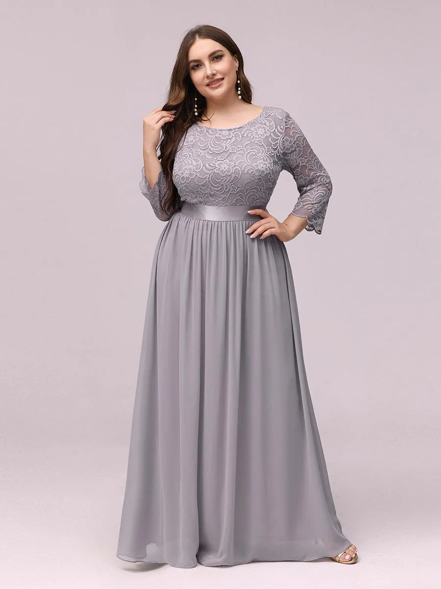 Taille Personnalisée Dentelle transparente sexy longue Robe de soirée